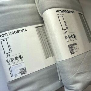 NWT 2 packs/4 panels IKEA Light Gray window curtains 57”x 98”L